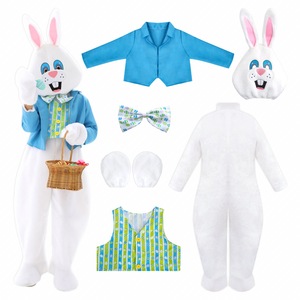 Jiedi Children's Easter Bunny Costume Unisex Animal Mascot Role <b>Play</b> Cosplay Costume For Kindergarten Stage Performance - Product Image 1