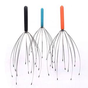 Masajeador de Cabeza de Acero Inoxidable Personalizado, Herramienta Manual con Forma de Araña/Pulpo - Product Image 1