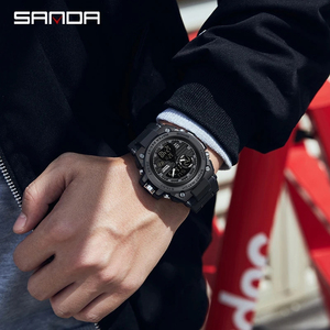 Relojes Deportivos SANDA para Hombre, Reloj de Pulsera LED Resistente al Agua para Exteriores, Cronómetro, Nuevo Reloj de Moda <span class=keywords><strong>2023</strong></span> 9011 - Product Image 2