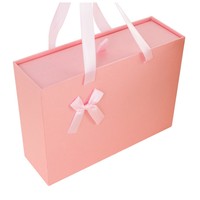 Luxuriöse Farbverlauf Rosa-Blau Ausziehbare Geschenkbox, Leere Karton-Schubladenbox für Kleidung, Schuhe, Socken, Geburtstagsgeschenk-Verpackung