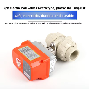 Vanne à boisseau sphérique électrique PPH à double commande, corps en plastique, raccord à souder, vanne <span class=keywords><strong>d</strong></span>'arrêt pour fluides aqueux - Product Image 3