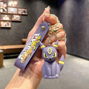 Nuevo Llavero <span class=keywords><strong>de</strong></span> Pokémon con Diseño <span class=keywords><strong>de</strong></span> Eevee y Pikachu, Regalo Creativo para Parejas, Colgante Lindo para Coche o Bolso - Product Image 4