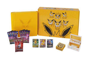 100% Original PokeMoned Tcg Simplified Chinese Eevee Vaporeon Jolteon Flareon Poke Mon Trading Cards <span class=keywords><strong>Gx</strong></span> Gift Box Exclusive - Product Image 4