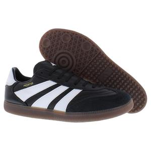 Chaussures unisexes Adidas Predator Freestyle en cuir, couleur noir, or blanc métallisé - Product Image 4