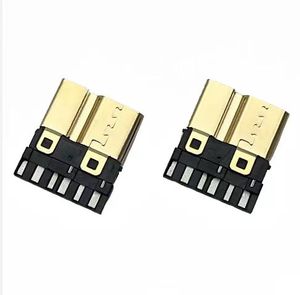 מיקרו usb3.0 10pin זכר מצופה זהב זכר דיור 6 + 4p תקע תקע מחבר דבק שחור ז 'אנר המוצר - Product Image 2