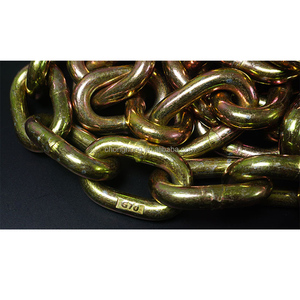 Chaînes d'arrimage G70 avec crochets à fourche, galvanisées, chaînes de transport 5/16'', chaînes de remorquage pour remorques à plateau ou camions - Product Image 3