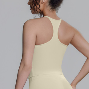 YIYI Tops Cortos Deportivos de Verano para Mujer con Sujetador Incorporado, Transpirables, de Spandex, Estilo Racerback, para Gimnasio y Yoga - Product Image 3