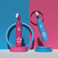 Bouteille Distributrice de Mousse pour Animaux de Compagnie Multi-tailles 100-200 ml, Nettoyant pour Pattes à Marque Privée, Bouteille de Mousse avec Brosse en Silicone et Pompe, Bouteille de Bain