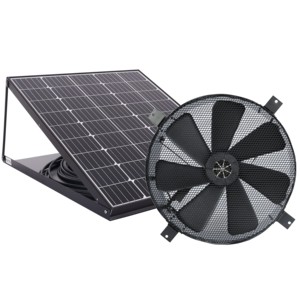 Kits de ventilation d'<span class=keywords><strong>air</strong></span> conditionné 60W DC, ventilateur d'extraction d'<span class=keywords><strong>air</strong></span> chaud alimenté par panneau solaire, à fixer au mur ou à la fenêtre, outils de ventilation - Product Image 1