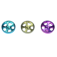 Usine personnalisée Bouton de culbuteur de frein arrière en titane revêtu de PVD Gr5 finition polie anodisée colorée moteur Sepeda de moto/écrou