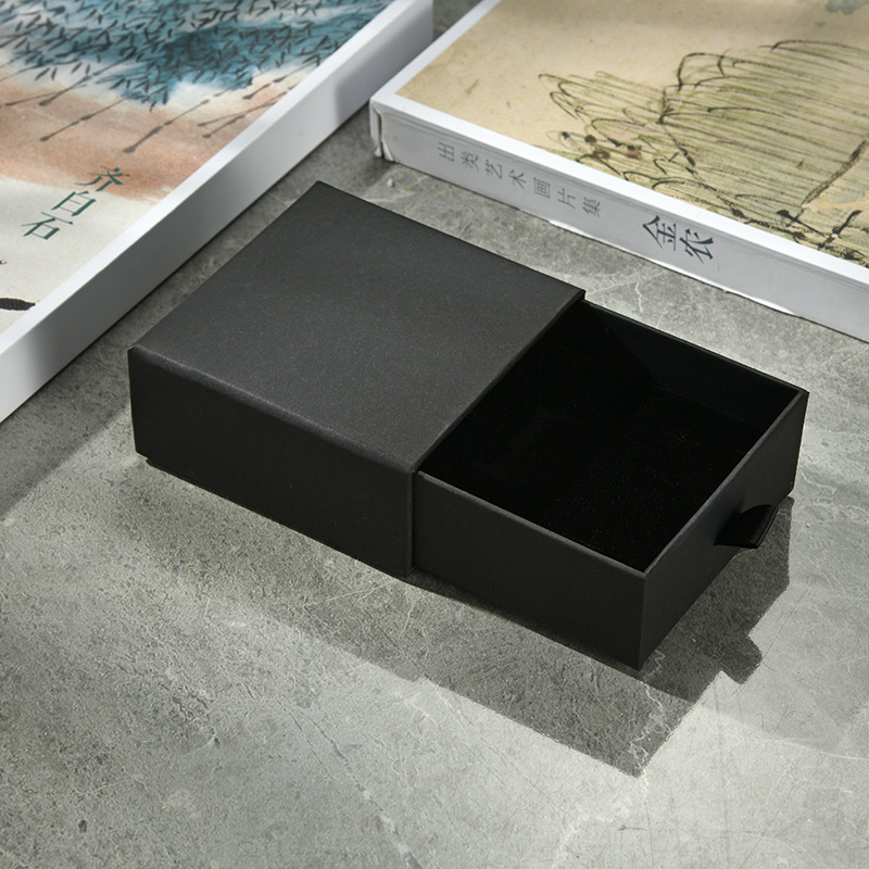 Caja de regalo con cajón negro - 16mm
