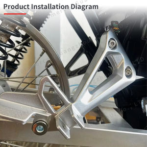 มอเตอร์ไซค์อะลูมิเนียมอัลลอยด์สีเงิน ที่พักเท้าหลังแบบปรับได้ สำหรับ WAVE100S-2005 WAVE125/S <span class=keywords><strong>WAVE125I</strong></span> WAVE110I ใหม่ - Product Image 6