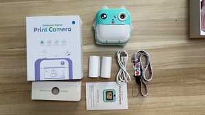 Mini imprimante thermique de poche portable pour enfants, appareil photo pour enfants, cadeaux pour enfants, appareil photo avec autocollants, étiquettes, photos, imprimante sans fil - Product Image 3