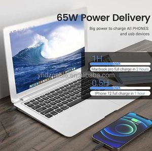 Chargeur GAN 65W, chargeur USB pour voiture, USB C haute puissance avec kit de câble 100W pour adaptateur d'alimentation pour ordinateur portable Apple Macbook - Product Image 4