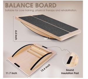 Planche d'équilibre inclinée professionnelle 2 en 1 personnalisée, étireur de mollets, planche d'équilibre en <span class=keywords><strong>bois</strong></span>, planche inclinée <span class=keywords><strong>pour</strong></span> les genoux, les chevilles, les talons, les pieds, les jambes - Product Image 4