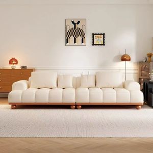 Canapé spacieux 5 places en velours ou cuir ciré, résistant aux taches, pour salon - Product Image 2