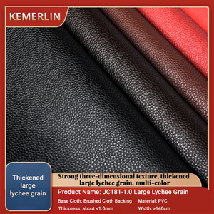 <span class=keywords><strong>Tela</strong></span> de Cuero PU Gruesa de Grano Grande para Tapicería, Sofás, Zapatos, Proveedor de Cuero Sintético - Product Image 3