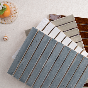 Trung Quốc Nhà sản xuất 29x240 cổ chia gạch gạch tường gốm hiện đại tàu điện ngầm khảm với lưới cho phòng tắm nhà bếp nhà hàng - Product Image 3