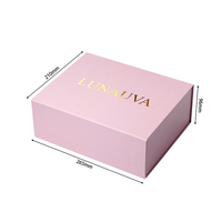 Falt schachtel Benutzer definierte Luxus Golden Logo Rosa Papier boxen Zusammen klappbare 2mm dicke Papp Geschenk box Magnet geschlossen Matt Laminierung
