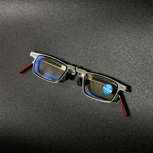 Nouvelles lunettes de <span class=keywords><strong>lecture</strong></span> pliables en métal avec embouts en bois de séquoia support de téléphone portable ultra-mince lunettes de <span class=keywords><strong>lecture</strong></span> pliables de <span class=keywords><strong>poche</strong></span> - Product Image 2