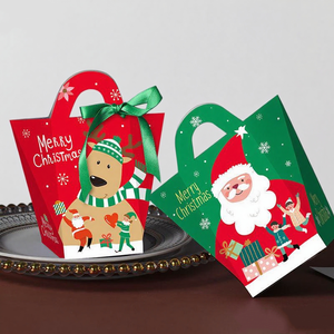 Hộp kẹo giáng sinh hộp quà giáng sinh cho bữa tiệc hộp nhỏ nai sừng tấm Cây giáng sinh người tuyết Santa Claus thiết kế - Product Image 2