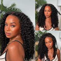 Pelucas al por mayor sin pegamento de cabello humano virgen birmano rizado, talla M, peluca frontal de encaje HD 9*6, con cutícula intacta, para mujeres afroamericanas
