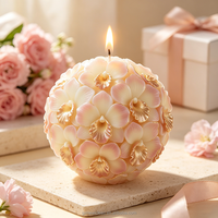 Nouvelles idées : moule en silicone 3D en forme de sphère florale en relief pour bougies d'aromathérapie, décoration, ornement