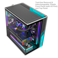 Boîtier PC ATX Full Tower avec ventilateur anti-poussière, refroidissement RGB, pour jeux vidéo, tour de jeu, boîtier d'ordinateur