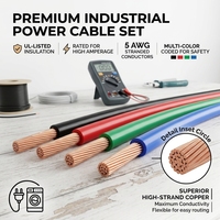 Câble électrique flexible H05VV F VDE 3 conducteurs 0,75/1,0/1,5 mm² 300/500V en cuivre PVC pour cordon d'alimentation d'appareils électroménagers