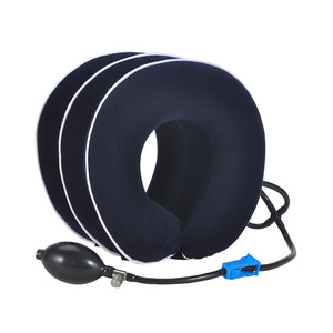 Dispositivo de tracción cervical inflable con bomba, soporte para el cuello para uso doméstico, operación manual, interruptor azul, bola de metal 02 - Product Image 1