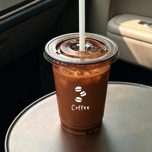 Disposable Custom logo 98mm 500ml Brown clear Pet <b>Plastic</b> <b>Cup</b> Milk Tea Cold <b>Drink</b> Coffee <b>Cup</b> <b>Plastic</b> <b>Cup</b> with Lid - Product Image 2