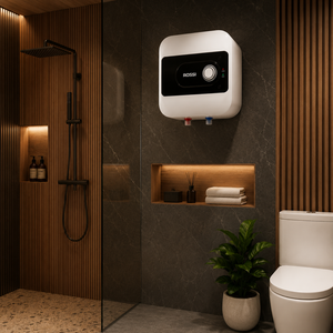Chauffe-eau électrique à accumulation TADT Sola Square 30L pour salle de bain, avec réservoir intérieur en émail noir et blanc - Product Image 4