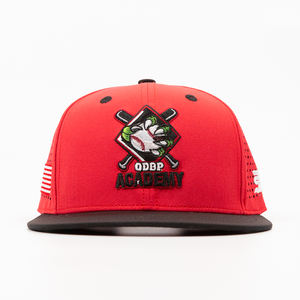 Оптовая продажа: Кепка-снепбек с 6 панелями, плоским козырьком, однотонная, водонепроницаемая, с вышитым логотипом, перфорацией и лазерной резкой - Product Image 2