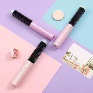 Brosse lissante ionique sans fil à chauffage rapide avec écran LED, alimentée par batterie, pour usage domestique, fer à lisser électrique pour femmes - Product Image 5