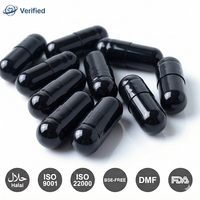 Fournisseur de capsules vides personnalisables OEM 0 #   Capsule de gélatine noire halal