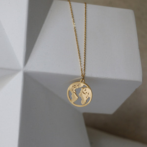 Collier avec pendentif en acier inoxydable, chaîne <span class=keywords><strong>de</strong></span> clavicule, avec Protection délicate <span class=keywords><strong>de</strong></span> <span class=keywords><strong>la</strong></span> <span class=keywords><strong>terre</strong></span>, <span class=keywords><strong>de</strong></span> l'univers et <span class=keywords><strong>de</strong></span> <span class=keywords><strong>la</strong></span> <span class=keywords><strong>carte</strong></span> du monde, nouvelle tendance, - Product Image 4