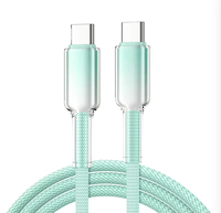 Cable de Carga Rápida USB C a USB C de 60 W, Cable de Datos Tipo C con Trenzado de Nailon, Cable de Carga Duradero para Teléfono Inteligente, Tableta y Computadora Portátil