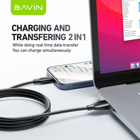 BAVIN Prix réduit Vente en gros CB367 1m 12W 18W Type c Ios Charge rapide Téléphone Mobile Données Câble Usb