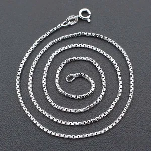 Серебряная восьмиугольная цепочка из серебра 925 пробы, итальянское ожерелье, мужская и женская цепочка с цветами