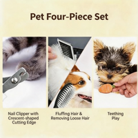 Kit de toilettage pour animaux de compagnie 8 en 1 de style carotte, poignée ergonomique, acier inoxydable, multifonctionnel, ensemble de fournitures de beauté pour chiens et chats