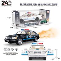 Voiture télécommandée 2,4 GHz avec fonction de pulvérisation, 7 canaux, lumières et sons, portes ouvrables, rechargeable par USB, pour enfants et adultes