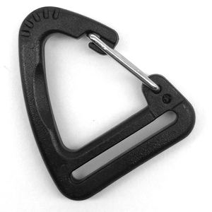 Plástico Pequeno Mini Mosquetão Preto Gancho Bagagem Triângulo Metálico para Montanhismo Sacos Viagem Triângulo Ganchos - Product Image 6