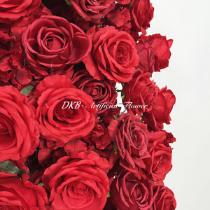 Suministros de decoración para eventos de boda arco de flores rojas artificiales decoración de fondo arco de flores de seda arreglo de boda - Product Image 4