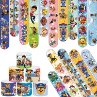 Nouveaux bracelets claquettes en PVC transfrontaliers pour enfants, thème Pat'Patrouille, 12 styles, cadeaux de fête d'anniversaire à thème dessin animé avec sauvetage de chiots