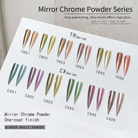 Poudre effet miroir magique (finition électroplaquée) – Pigment pour ongles effet chrome/titane – Poudre effet miroir pour salon
