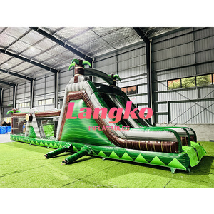 Pista de obstáculos inflable seca y húmeda para piscina de tobogán de agua de Pvc para adultos - Product Image 4