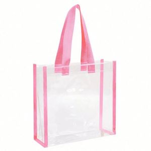 High-quality Transparent PVC Single-shoulder <b>Handbag</b>, Custom Logo Color, Daily-use Shopping Bag - Product Image 2