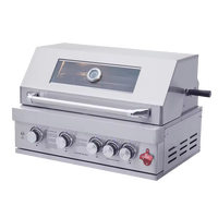 Combinaison de gril à gaz et à charbon de bois en acier inoxydable 304 impeccable pour les grils de barbecue intégrés de manière transparente dans la cuisine extérieure
