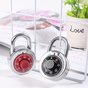 Round Combination Padlock Zinc Alloy 50mm Single Lever Locking Home Outdoor Use - Product Image 2