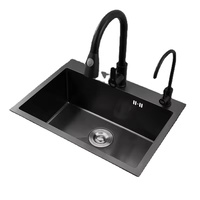 Évier de cuisine multifonctionnel fait main de grande taille en acier inoxydable à base moderne de haute qualité OEM